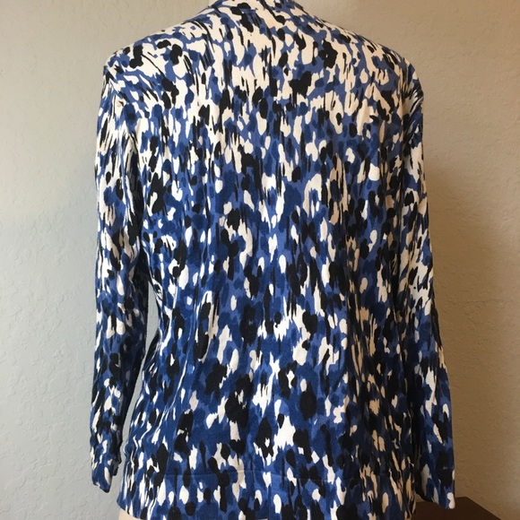 Charter Club Blue White Cardigan Sweater Wear All - Picture 5 of 7